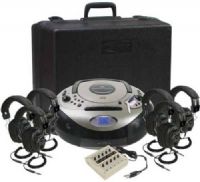Califone 1886PLC-6 Spirit 6-Position SD Listening Center with Media Player, Includes: 1886 Spirit SD Multimedia Player, Six 3068AV Stereo Headphones, 1210AVPS Ten-position stereo jackbox with individual volume controls and 2005 Case, Stereo CD/cassette player/recorder, AM/FM radio with four speakers loud enough for 40 students, UPC 610356830062 (1886PLC6 1886PLC 1886-PLC6 1886 PLC6) 