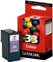 Lexmark 18C0033 Color Print Cartridge #33 For use with Lexmark X5250, X5270, P6250, X7170, X3350, P4350, X3330, P4330, P6350, X8350, X7350, X5470, X5450, Z816, P915, P315 and P450 Printers; New Genuine Original OEM Lexmark Brand, UPC 734646957588 (18C-0033 18C 0033 18C0-033 18-C0033) 