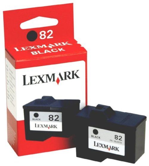 Lexmark 18L0032 Model 82 Black Ink Cartridge for use with Lexmark Z65, x5150 and x6150, New Genuine Original OEM Lexmark Brand, 600-page yield, 2 in-line nozzles for consistent print results; Large print swath for increased print speed, UPC 734646476133 (18-L0032 18L00-32 18L-0032 LEX18L0032)