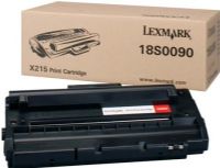 Lexmark 18S0090 Black Toner Cartridge, Works with Lexmark X215 Laser Printer, 3000 standard pages yield, New Genuine Original OEM Lexmark Brand, UPC 734646021562 (18S-0090 18S 0090 18-S0090) 