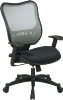 Office Star 18-SXM32717P Space SX18 Series Executive Color Matrex Back Chair, Shadow/Raven, Breathable Color Matrex Back with Built-in Lumbar Support and 2-Layer Mesh Seat, One Touch Pneumatic Seat Height Adjustment, Deluxe 2-to-1 Synchro Tilt Control, Adjustable Tilt Tension Control, Height Adjustable Arms with PU Pads (18SXM32717P 18 SXM32717P OfficeStar) 