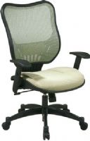 Office Star 18-SXM66717P Space SX18 Series Executive Color Matrex Back Chair, Kiwi, Breathable Color Matrex Back with Built-in Lumbar Support and 2-Layer Mesh Seat, One Touch Pneumatic Seat Height Adjustment, Deluxe 2-to-1 Synchro Tilt Control, Adjustable Tilt Tension Control, Height Adjustable Arms with PU Pads (18SXM66717P 18 SXM66717P OfficeStar) 