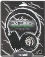 Maxell 190227 Amplified Black Leopard Headphones; Lightweight, foldable DJ style design; Powerful heavy bass provides clear, crisp sound; Ear cushions provide long lasting comfort; Adjustable headband; 40mm driver; Frequency Response 10 - 23000 Hz; Sensitivity 106 dB; Impedance 32 Ohm (19-0227 190-227 1902-27)  