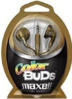 Maxell 190545 Color Buds Stereo Earphone, Gold, Impedance 32 Ohm, 0.53" Driver Size, 3.5mm Nickel-plated Plug, Sensitivity 100 dB, Frequency Response 20Hz - 23Hz, Sound Output Mode Stereo, 48" Cable Length (19-0545 190-545 1905-45) 