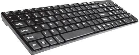 Maxell 191112 Wireless 2.4GHz Slim Keyboard, Black, Response touch keys for speed and comfort, 2.4GHz wireless technology with up to 32' range for excellent range of typing and operation, Battery status indicator, 2 x AAA batteries included, UPC 025215194115 (19-1112 191-112 1911-12) 