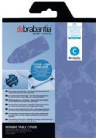 Brabantia 191527 Replacement Ironing Table Cover 124 x 45 cm, Neutral, Fastened with cord binder and pull string tightener, Heavy duty pure cotton - washable and colour-fast, 100% cotton with 2 mm foam layer, Dimensions (HxW) 124 x 45 cm (191-527 191 527) 