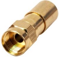 AIM Electronics 19-2502G Gold Series Compression RCA, RG59 Dual/Tri/Quad, Blue, Impedance 75 Ohm, Max Frequency 0.5, Plug Gender, RG59 Cable Group, Straight Shape, Brass Body Material (192502G 19 2502G 192502-G) 