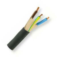 Belden 19504 B59250, Model 19504, 3-conductor, 16 AWG, Portable Cordage Cable; Black Color; Bare Copper, PVC Insulation, PVC Outer Jacket, UL Type STOW; UPC 612825127123 (BTX 19504B59250 19504 B59250 19504-B59250 BELDEN) 