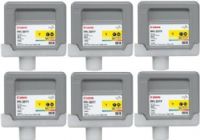 Canon 1965B005 Model PFI-301Y 330ml Pigmented Yellow Ink Tanks (6 Pack) for use with imagePROGRAF iPF8000, iPF8000S, iPF8100, iPF9000, iPF9000S and iPF9100 Large Format Printers, New Genuine Original OEM Canon Brand (1965-B005 1965 B005 PFI301Y PFI 301Y 1965B005AA) 