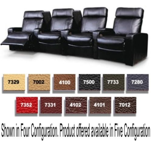 Sharut 19913-5 Five Seater Premiere Max Home Theater Seating in Motion w/Storage, Finished in Leather (199135 19-9135 199-135 19913)