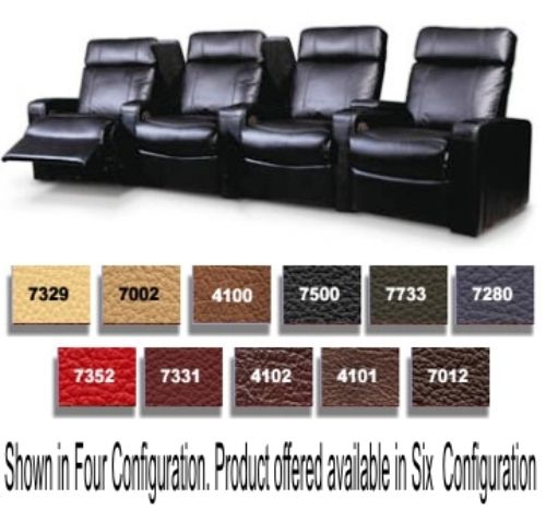 Sharut 19913-6 Six Seater Premiere Max Home Theater Seating in Motion w/Storage, Finished in Leather (199136 1991-36 199-136 19913)