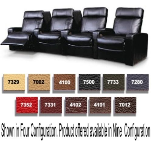 Sharut 19913-9 Nine Seater Premiere Max Home Theater Seating in Motion w/Storage, Finished in Leather (199139 1991-39 199-139 19913)