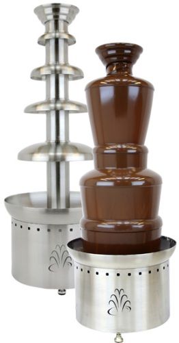 Buffet Enhancements 1BACF40 Chocolate Fountain, Large Professional Model, Stainless Steel, 304 food grade stainless steel construction, Tiers slide on and off center tube. No set screws to tighten or loose, Heavy Duty main shaft bearing, Available in 110/120 (U.S.) and all international voltages (1BA-CF40 1BAC-F40 1BACF-40 MFCF40)