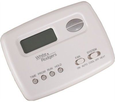 White Rodgers 1F78-151 Programmable Thermostat, 0 to 30 VAC, 50/60 Hz or D.C, 0.05 to 1.2 Amps load per terminal, 1.5 Amps maximum load Electrical Rating, Large LCD with backlight, Selectable Celsius or Fahrenheit temperature display, 0.6 or 1.5F Rated Differential, Heat, 1.2F Rated Differential, Cool, Fossil fuel or electric heat compatible (1F78-151 1F78 151 1F78151)