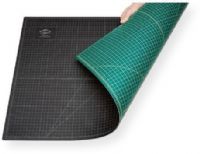 Alvin GBM2436 Professional Cutting Mat Green and Black 24" x 36"; Printed Grid on both sides; Self healing, reversible, 0.11" thick; Made from unique composite vinyl material; Designed for both rotary blades and straight utility blades and for both rotary and straight utility knives; Will not dull blades; UPC 088354950578; Printed grid pattern includes guide lines for 45 degrees and 60 degrees angles and 0.50" grid lines (GBM2436 GBM-2436 ALVINGBM2436 ALVIN-GBM2436 MATGBM2436 MAT-GBM2436) 