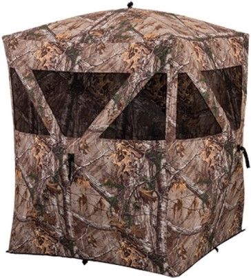 Ameristep 1RX2H011 Care Taker Hub Blind, Realtree Xtra camo pattern, Quick-and-easy setup/takedown, Shoot-through removable mesh, Perfect for both bow and gun hunting, 69