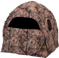 Ameristep 1RX2S010 Doghouse Blind-Realtree Xtra, Heavy duty non reflective fabric, Spring steel for easy setup and long-lasting durability, Ideal for firearm or archery hunting, Portable and compact concealment, Shoot through mesh windows with gun port, Durashell water resistant outer fabric, Includes carry bag with backpack carry straps, Dimensions 60" x 60" x 66", Weight 14 lbs, UPC 769524910140 (1RX-2S010 1RX2-S010 1RX2S-010) 