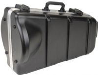 SKB 1SKB-375 Universal Euphonium Case, Molded-in bumpers, Four oversized rubber feet, Two rubber over-molded cushion grip handles, Patented TSA trigger release latches, Plush lined foam interior, UPC 789270037519 (1SKB-375 1SKB 375 1SKB375) 