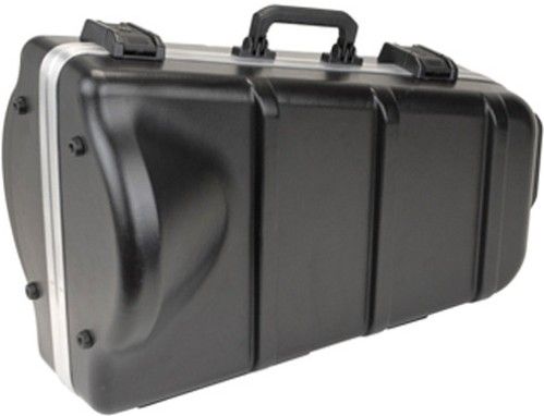 SKB 1SKB-375 Universal Euphonium Case, Molded-in bumpers, Four oversized rubber feet, Two rubber over-molded cushion grip handles, Patented TSA trigger release latches, Plush lined foam interior, UPC 789270037519 (1SKB-375 1SKB 375 1SKB375)