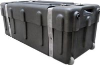 SKB 1SKB-DH3315W Mid-Sized Drum Hardware Case with Pull Out Handle and Wheels, Rotationally molded / Linear Low Density Polyethylene, Dual nylon web cinches, Molded pull-out handle, Convenient pull-out handle, Built-in wheels for easy transport, Heavy-duty web strap for reliable closure, Interior: 32" L x 13.75" W x 11" D / 81.28 x 34.93 x 27.94cm, Exterior: 35.5" L x 16.75" W x 14.5" D / 90.17 x 42.55 x 36.83cm, UPC 613816025305 (1SKB-DH3315W 1SKB DH3315W 1SKBDH3315W) 