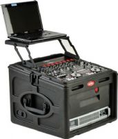 SKB 1SKB-R106 Roto Rack Console, 6U rack with front AND rear rails, 19" Interior Width, 20.75" Rack Depth Rail to Rail, 22.13" Rack Depth Front Rail to Back Lid, Roto molded for strength, Nylon web cinch straps, Durable 5" wheels with dual locking feature, UPC 789270010628 (1SKB-R106 1SKB R106 1SKBR106) 