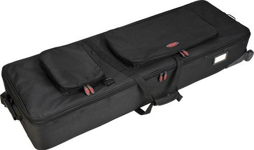 SKB 1SKB-SC76KW Soft Case for 76 Note Arranger Keyboards, Soft Keyboard Case with Handle & Wheels, Wood Framed Sides, Fully Lined and Padded Interior, Nylon Exterior with Double Pull Zippers, Two Large External Storage Pouches, Shoulder and Piggyback Straps, Inline Skate Wheels, Expanding Stabilizer, UPC 789270992085 (1SKB-SC76KW 1SKBSC76KW 1SKB SC76KW)