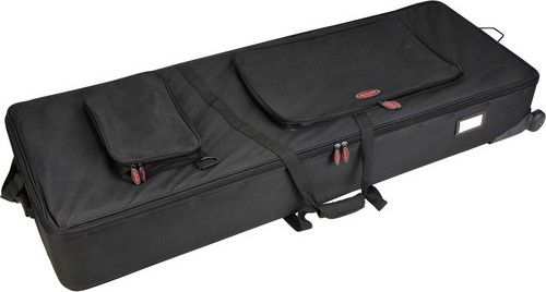 SKB 1SKB-SC88KW Soft Case for 88 Note Keyboards, Soft Keyboard Case with Handle & Wheels, Wood Framed Sides, Fully Lined and Padded Interior, Nylon Exterior with Double Pull Zippers, Two Large External Storage Pouches, Shoulder and Piggyback Straps, Inline Skate Wheels, Expanding Stabilizer, UPC 789270992092 (1SKBSC88KW 1SKB SC88KW 1SKB-SC88KW)