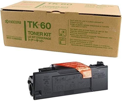 Kyocera 1T02BR0US0 Model TK-60 Black Toner Cartridge For use with Kyocera FS-1800, FS-1800N, FS-3800, FS-3800N Laser Printers; Up to 20000 Pages Yield at 5% Average Coverage; UPC 632983001899 (1T02-BR0US0 1T02B-R0US0 1T02BR-0US0 TK60 TK 60)