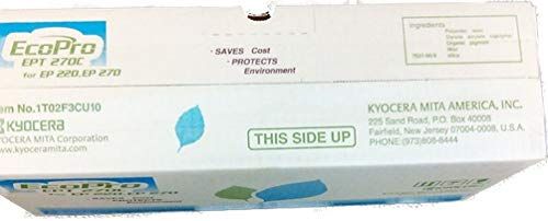 Kyocera 1T02F3CU10 Model EPT-270C Cyan Toner Cartridge For use with Kyocera EconoPro EP-C220n and EP-C270n Laser Printers, Up to 8000 Pages Yield Based On @ 5% Coverage, UPC 632983012093 (1T02-F3CU10 1T02F-3CU10 1T02F3-CU10 EPT270C EPT 270C)