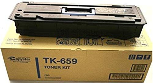 Kyocera 1T02FB0CS0 Model TK-659 Black Toner Cartridge For use with Kyocera KM-6030, KM-8030, CS-6030 and CS-8030 Multifunctional Printers; Up to 47000 Pages Yield at 5% Average Coverage; UPC 632983005491 (1T02-FB0CS0 1T02F-B0CS0 1T02FB-0CS0 TK659 TK 659)