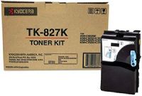 Kyocera 1T02FZ0US0 Model TK-827K Black Toner Cartridge For use with Kyocera KM-C2520, KM-C2525, KM-C2525E, KM-C3225, KM-C3225E, KM-C3232, KM-C3232E, KM-C4035 and KM-C4035E Multifunction Printers; Up to 15000 Pages Yield at 5% Average Coverage; UPC 632983007617 (1T02-FZ0US0 1T02F-Z0US0 1T02FZ-0US0 TK827K TK 827K) 