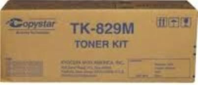 Kyocera 1T02FZBCS0 Model TK-829M Magenta Toner Cartridge for use with Copystar CS-C2520, CS-C2525E, CS-C3225, CS-C3225E, CS-C3232, CS-C3232E and CS-C4035E Multifunctionals; Up to 7000 pages at 5% coverage; New Genuine Original OEM Kyocera Brand; UPC 632983007358 (1T02-FZBCS0 1T02 FZBCS0 1T02FZB-CS0 1T02FZB CS0 TK829M TK 829M TK-829) 