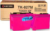 Kyocera 1T02FZBUS0 Model TK-827M Magenta Toner Cartridge For use with Kyocera KM-C2520, KM-C2525, KM-C2525E, KM-C3225, KM-C3225E, KM-C3232, KM-C3232E, KM-C4035 and KM-C4035E Multifunction Printers; Up to 7000 Pages Yield at 5% Average Coverage; UPC 632983007655 (1T02-FZBUS0 1T02F-ZBUS0 1T02FZ-BUS0 TK827M TK 827M) 