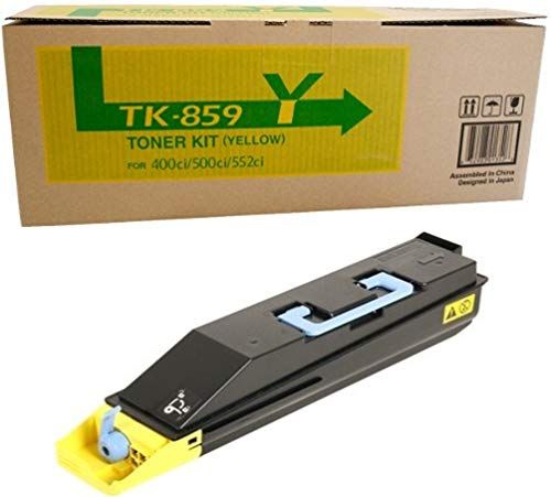Kyocera 1T02H7ACS0 Model TK-859Y Yellow Toner Cartridge For use with Kyocera/Copystar CS-400ci, CS-500ci, CS-552ci, TASKalfa 400ci, 500ci and 552ci Color Multifunctional Printers; Up to 18000 Pages Yield at 5% Average Coverage; UPC 632983013526 (1T02-H7ACS0 1T02H-7ACS0 1T02H7-ACS0 TK859Y TK 859Y)