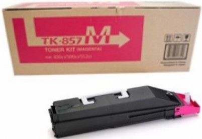 Kyocera 1T02H7BUS0 Model TK-857M Magenta Toner Cartridge for use with Kyocera TASKalfa 400ci, 500ci and 552ci Printers, Up to 18000 pages at 5% coverage, New Genuine Original OEM Kyocera Brand, UPC 632983012772 (1T02-H7BUS0 1T02 H7BUS0 1T02H7B-US0 1T02H7B US0 TK857M TK 857M TK-857) 