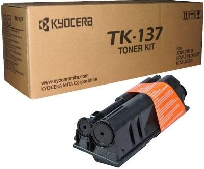 Kyocera 1T02H90US0 Model TK-137 Black Toner Cartridge for use with Kyocera KM-2810 and KM-2820 Printers, Up to 7200 pages at 5% coverage, New Genuine Original OEM Kyocera Brand, UPC 632983015773 (1T02-H90US0 1T02 H90US0 1T02H90-US0 1T02H90 US0 TK137 TK 137) 