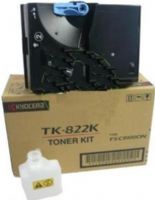 Kyocera 1T02HP0US0 Model TK-822K Black Toner Cartridge for use with Kyocera FS-C8100DN Printer, Up to 15000 pages at 5% coverage, New Genuine Original OEM Kyocera Brand, UPC 632983009680 (1T02-HP0US0 1T02 HP0US0 1T02HP0-US0 1T02HP0 US0 TK822K TK 822K TK-822)  