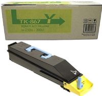 Kyocera 1T02JZAUS0 Model TK-867Y Yellow Toner Cartridge For use with Kyocera TASKalfa 250ci and 300ci Color Multifunction Laser Printers, Up to 12000 Pages Yield at 5% Average Coverage, UPC 632983012956 (1T02-JZAUS0 1T02J-ZAUS0 1T02JZ-AUS0 TK867Y TK 867Y) 