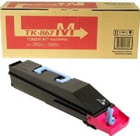 Kyocera 1T02JZBUS0 Model TK-867M Magenta Toner Cartridge For use with Kyocera TASKalfa 250ci and 300ci Color Multifunction Laser Printers, Up to 12000 Pages Yield at 5% Average Coverage, UPC 632983013137 (1T02-JZBUS0 1T02J-ZBUS0 1T02JZ-BUS0 TK867M TK 867M) 
