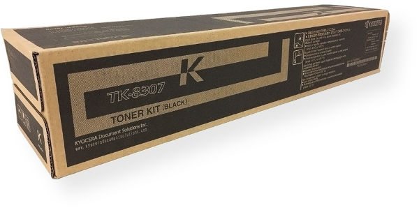 Kyocera 1T02LK0US0 Model TK-8307K Black Toner Cartridge for use with Kyocera TASKalfa 3050ci and 3550ci Printers, Up to 25000 pages at 5% coverage, New Genuine Original OEM Kyocera Brand, UPC 632983021910 (1T02-LK0US0 1T02LK-0US0 1T02L-K0US0 TK8307K TK 8307K TK-8307) 