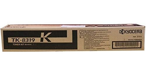 Kyocera 1T02MV0CS0 Model TK-8319K Black Toner Cartridge For use with Kyocera/Copystar CS-2550ci and TASKalfa 2550ci Color Multifunction Printers, Up to 12000 Pages Yield at 5% Average Coverage, UPC 632983027851 (1T02-MV0CS0 1T02M-V0CS0 1T02MV-0CS0 TK8319K TK 8319K)