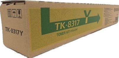 Kyocera 1T02MVAUS0 Model TK-8317Y Yellow Toner Cartridge for use with Kyocera TASKalfa 2550ci Printer, Up to 12000 pages at 5% coverage, New Genuine Original OEM Kyocera Brand, UPC 632983027912 (1T02-MVAUS0 1T02 MVAUS0 1T02MVA-US0 1T02MVA US0 TK8317Y TK 8317Y TK-8317) 