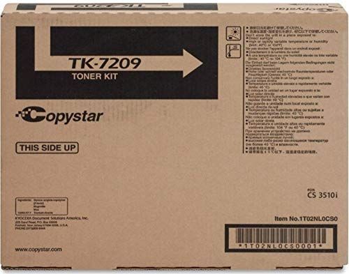 Kyocera 1T02NL0CS0 Model TK-7209 Black Toner Kit For use with Kyocera/Copystar CS-3510i Monochrome Multifunctional Printer, Up to 35000 Pages Yield at 5% Average Coverage, Includes Three Waste Toner Containers, UPC 632983031148 (1T02-NL0CS0 1T02N-L0CS0 1T02NL-0CS0 TK7209 TK 7209)