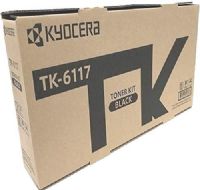 Kyocera 1T02P10US0 Model TK-6117 Black Toner Cartridge For use with Kyocera ECOSYS M4125idn and M4132idn A3 Black & White Multifunctional Systems, Up to 15000 Pages Yield at 5% Average Coverage, Includes Two Waste Toner Containers, UPC 632983041673 (1T02-P10US0 1T02P-10US0 1T02P1-0US0 TK6117 TK 6117) 
