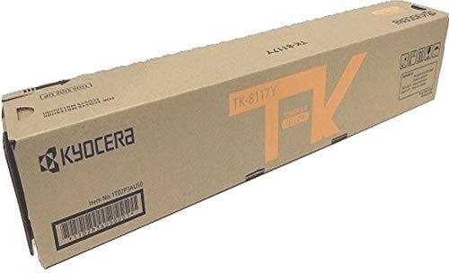 Kyocera 1T02P3AUS0 Model TK-8117Y YellowToner Kit For use with Kyocera ECOSYS M8124cidn and M8130cidn Color Multifunctional Printers, Up to 6000 Pages Yield at 5% Average Coverage, Includes Waste Toner Container, UPC 632983046920 (1T02-P3AUS0 1T02P-3AUS0 1T02P3-AUS0 TK8117Y TK 8117Y)