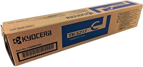 Kyocera 1T02R6CUS0 Model TK-5217C Cyan Toner Cartridge For use with Kyocera TASKalfa 406ci A4 Color Multifunctional Printer, Up to 15000 Pages Yield at 5% Average Coverage, UPC 632983036327 (1T02-R6CUS0 1T02R-6CUS0 1T02R6-CUS0 TK5217C TK 5217C)