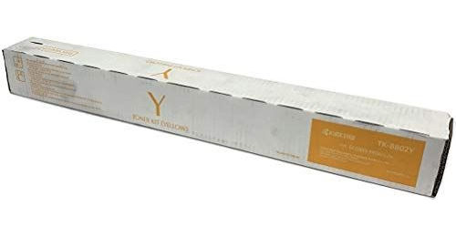Kyocera 1T02RRAUS0 Model TK-8802Y Yellow Toner Cartridge For use with Kyocera ECOSYS P8060cdn A3 Color Laser Printer, Up to 20000 Pages Yield at 5% Average Coverage, UPC 632983046418 (1T02-RRAUS0 1T02R-RAUS0 1T02RR-AUS0 TK8802Y TK 8802Y) 