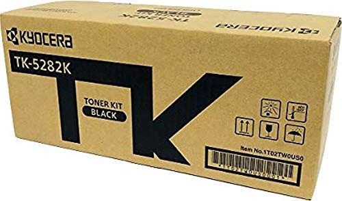 Kyocera 1T02TW0US0 Model TK-5282K Black Toner Kit For use with Kyocera ECOSYS M6235cidn, M6635cidn and P6235cdn A4 Multifunctional Printers; Up to 13000 Pages Yield at 5% Average Coverage; Includes Waste Toner Container (1T02-TW0US0 1T02T-W0US0 1T02TW-0US0 TK5282K TK 5282K)