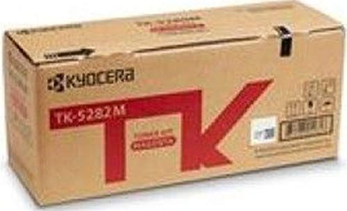 Kyocera 1T02TWBUS0 Model TK-5282M Magenta Toner Kit For use with Kyocera ECOSYS M6235cidn, M6635cidn and P6235cdn A4 Multifunctional Printers; Up to 11000 Pages Yield at 5% Average Coverage; Includes Waste Toner Container (1T02-TWBUS0 1T02T-WBUS0 1T02TW-BUS0 TK5282M TK 5282M)