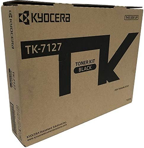 Kyocera 1T02V70US0 Model TK-7127 Black Toner Kit For use with Kyocera TASKalfa 3212i A3 Monochrome Multifunctional Printer, Up to 20000 Pages Yield at 5% Average Coverage, Includes Two Waste Toner Containers (1T02-V70US0 1T02V-70US0 1T02V7-0US0 TK7127 TK 7127)